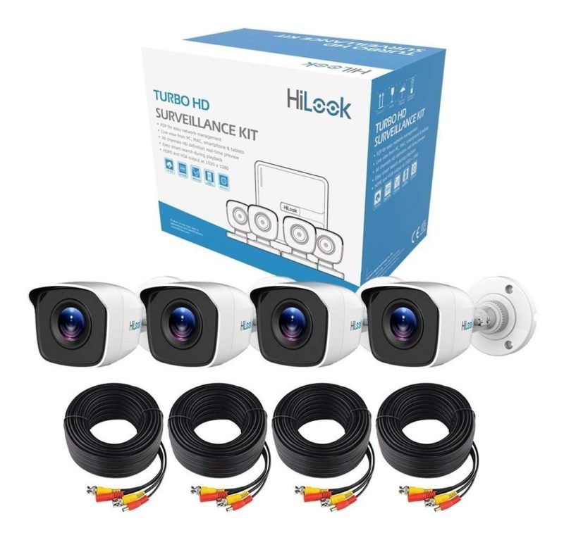 Kit Full Hd 4 Camaras Hilook Vesta Seguridad 4844